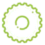 green and white gear icon