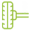 green and white wheel and suspension icon